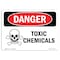 Signmission Safety Sign, OSHA Danger, 7" Height, 10" Width, Toxic Chemicals, Landscape OS-DS-D-710-L-2045 - alternate 1